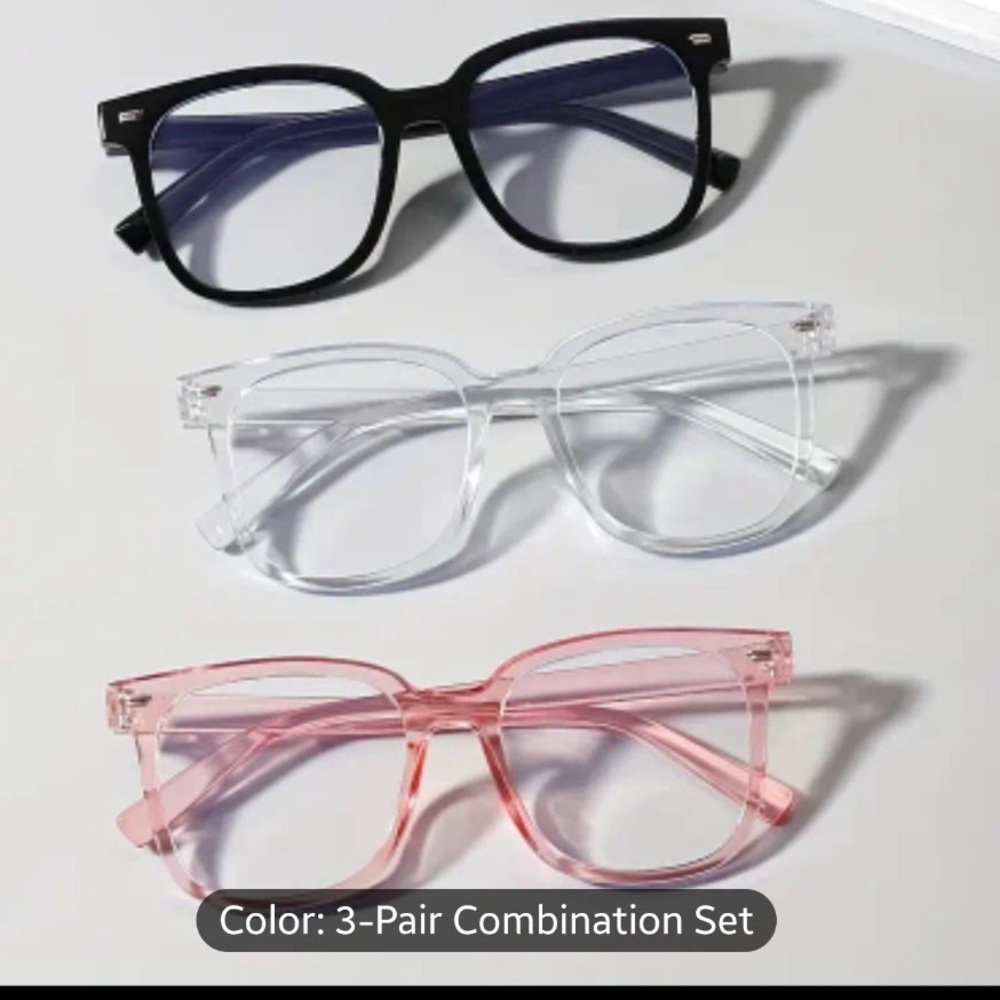 Unbranded Stylish Kids Anti-Blue light computer Glasses Set - (3 pair)